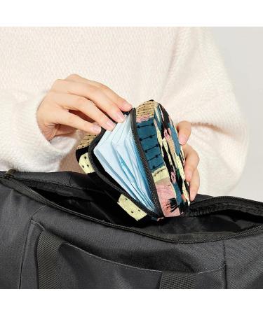 Anna Cowper Black Cactus Sanitary Napkin Storage Bag - Portable Period Pouch for Women and Teen Girls, Multi-colored - 1 Pcs - Buy Online on GoSupps.com