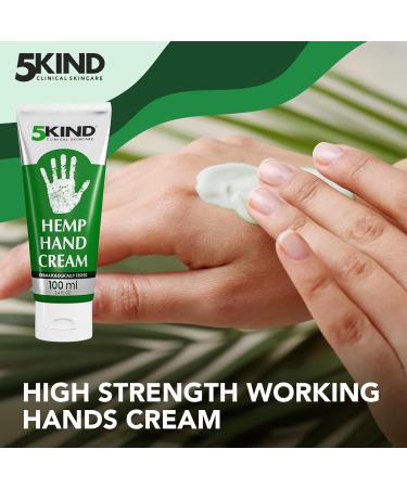 5kind Hemp Hand Cream 100ml - Intensive Hemp Cream for Hands - High Strength Working Hands Cream - Professional Women & Mens Hand Cream for Dry Hands - Natural Hand Cream - Buy Online on GoSupps.com