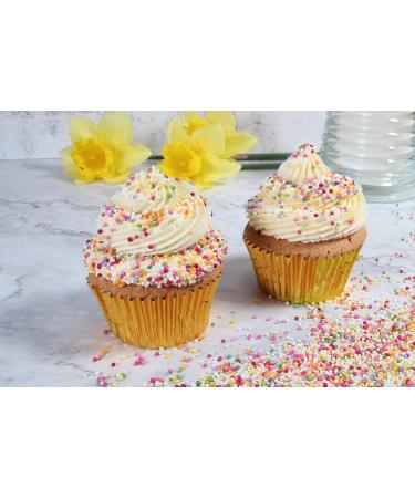 Cake D cor 1kg Hundreds and Thousands Sprinkles | Bulk Rainbow Sprinkles 1kg | Rainbow Nonpareils for Cakes Ice Cream & Bakes | 100s and 1000s Sprinkles (Hundreds) - Buy Online on GoSupps.com