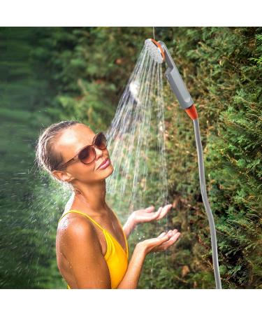 Ivation Portable Camping Shower | Rechargeable Outdoor Shower with Pump, Hose, Bidet Head, and Filter - Buy Online on GoSupps.com