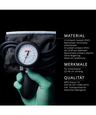 Med-Comfort Upper Arm Aneroid Blood Pressure Monitor - 2-Hose System ISO 81060 - Compact for Doctors & Hospitals - International Shipping Available - Buy Online on GoSupps.com
