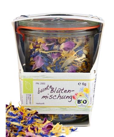 Colorful organic flowers in a jar | Premium quality | handmade | reusable giveaway in plastic-free packaging - Buy Online on GoSupps.com