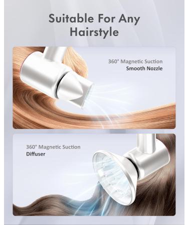Rudd Hair Dryer with Diffuser - High Speed 110 000 RPM Brushless Motor Low Noise Ionic Blow Dryer for Fast Drying - International Shipping Available - Buy Online on GoSupps.com