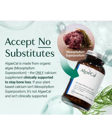 ALGAECAL - Plant Based Calcium Supplement with 13 organic minerals for osteoporosis support + Vitamin D3 (1000 IU). The only calcium that s clinically supported to stop bone loss 3 Month Supply 90 count (Pack of 3) - Buy Online on GoSupps.com