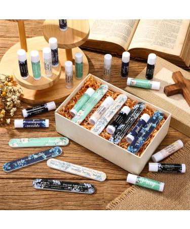 Loopeer 24 Sets Christian Lip Balm Gifts for Women Travel Size Bible Verse Lip Balm and Nail File Bulk Scripture Religious Gifts for Valentines Coworkers Mother Church Party Favors for 24 Guests - Buy Online on GoSupps.com