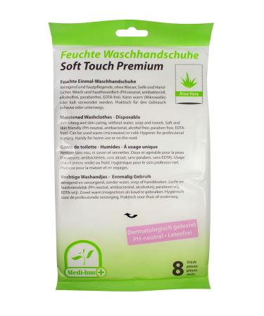 Medi-Inn+ Wet Disposable Wash Gloves | Soft Touch Premium Disposable Washcloths | with Aloe Vera (24 x 8 192 pieces)