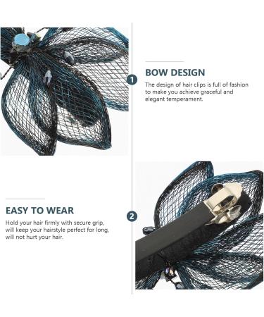 Beaupretty Blue Hair Clips butterfly clip bow clips party fascinators high ponytail clip bows barrette bridal clip clips barrettes spring clip copper wire vintage Decor - Buy Online on GoSupps.com
