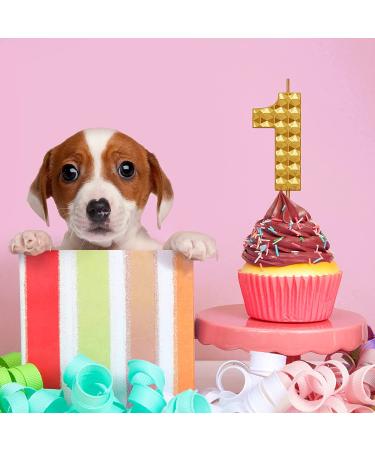 Fusisi Happy Birthday Candle - Sparkle Gold Number 1 Cake Topper for Party Decoration (2.75 Inch) - Buy Online on GoSupps.com