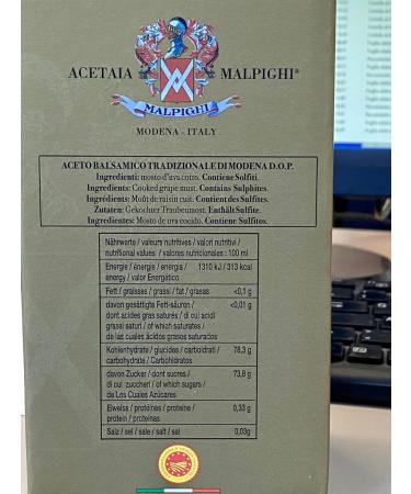 Tradizional Balsamic Vinegar of Modena PDO - 25 Years Old + Tic doser + Recipes Book- Acetaia Malpighi  - Buy Online on GoSupps.com