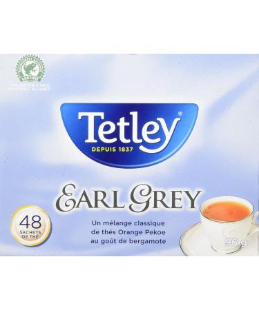 Tetley Earl Grey Black Tea - 48 Tea Bags 96 Grams Contains Caffeine Earl Grey 48s - Buy Online on GoSupps.com