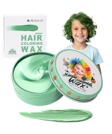 HUMSUBY Green Temporary Hair Dye for Kids Green Instant Hair Dye Women Men Green Color Hairstyle Pomade Girls Styling Hair Dye Cream Hair Wax Mud for Party Cosplay Halloween