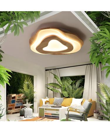 Wayluoung Dimmable LED Cloud Lamp | Modern 40cm Wood & Acrylic | 36W 3300LM | 3000K-6000K Remote Control | Perfect for Living Room Children's Room Kitchen & Home Office - Buy Online on GoSupps.com