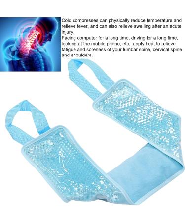 Naked Cooling Battery Necklace - Reusable Cold Compression Pack for Neck Pain Relief | Plush Back Sky Blue - Buy Online on GoSupps.com