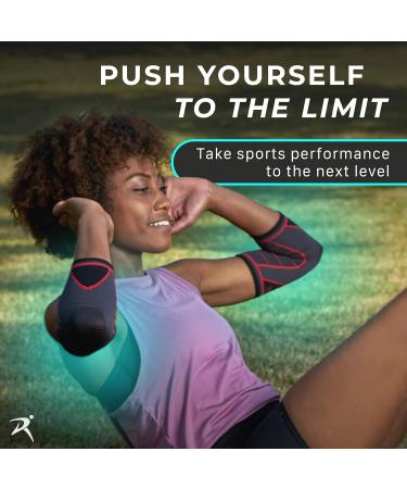 Rymora Elbow Brace Support Sleeve for Men and Women - XXL Slate Grey - Reduce Joint Pain - Ideal for Weightlifting & Weak Joints - Buy Online on GoSupps.com