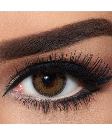 Bella glow colored contact lenses Radiant Hazelnut (dioptria -0.00) -strongly covering monthly lenses for 3 months light -brown color lenses perfect for dark eyes