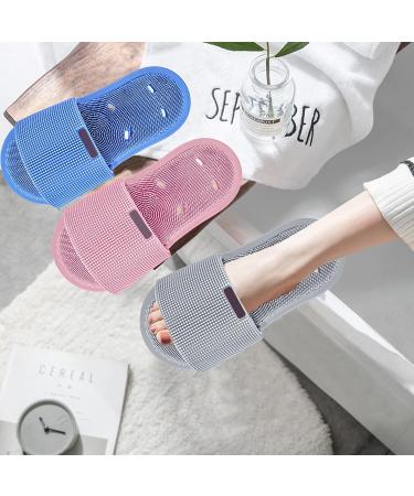 Shower Foot Scrubber with Silicone Bristles - Non-Slip Suction Cups for Exfoliating Massage - Blue Slipper for Adults - Improve Circulation & Soothe Tired Feet - Buy Online on GoSupps.com