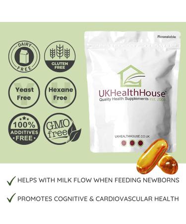 Lecithin Softgel Capsules 1200mg x 180 - Omega 6 GLA - New Mum Essential - Women's Health Supplement - UKHealthHouse - Buy Online on GoSupps.com