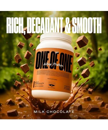 ONE OF ONE Whey Protein Powder 25g Whey Protein Concentrate with Digestive Enzymes, Gluten Free, Low Carb, Post-Workout Recovery Milk Chocolate Flavor, 2lb - Buy Online on GoSupps.com