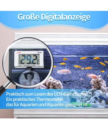 Buy Waterproof Digital Aquarium Thermometer - 2 PCS Temperature Measuring Tool for Fish Tank & Terrarium | Accurate & Easy to Use - Buy Online on GoSupps.com