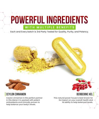 Highland Health Foods Berberine with Ceylon Cinnamon 1200 mg - Berberine HCL and Cinnamon for Blood Sugar and Metabolic Support - Non-GMO - Natural Support for Healthy Lifestyle - 120 Veg Capsules - Buy Online on GoSupps.com