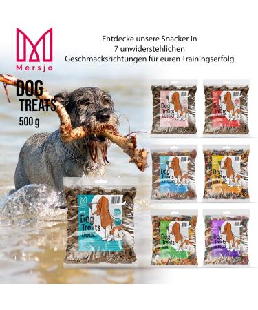 Mersjo Dog Snacks Training Treats - 500g Dried Meat Delicacies for All Breeds - Duck Dog Food Perfect Dry Training Treats - Buy Online on GoSupps.com