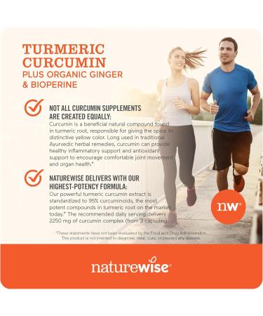 NatureWise Curcumin Turmeric 2250mg & Vitamin B Complex for Women and Men - 150 Softgels Cellular Energy Mental Clarity Support - Buy Online on GoSupps.com
