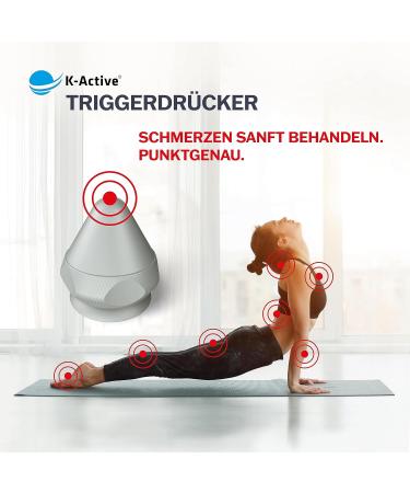 K-Active Trigger Press | Suction Cup Trigger Point Massage Tool with Bag | Targeted Tension Release (Dusty Grey) - Shop Now! - Buy Online on GoSupps.com