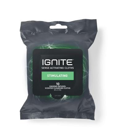 Ignite Mens Body Wet Wipes Extra Thick 8 x 8 Shower Wipes Stimulating Scent 10 Count Stimulating 10 Count (Pack of 1) - Buy Online on GoSupps.com