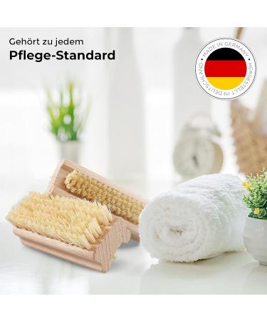 4 Set Nail Brush - Skin-Friendly Beech Wood Brushes for Manicure & Pedicure - Made in Germany - Buy Online on GoSupps.com