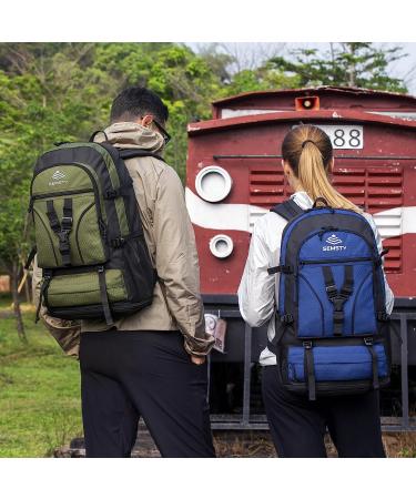 SEMSTY 40L+10L Expandable Hiking Backpack - Flight Approved Camping Travel Backpack for Men and Women (Green) - Buy Online on GoSupps.com