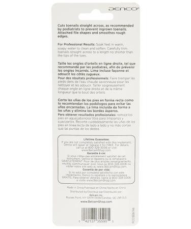 Denco Straight Cut Toenail Clipper - Silver, 1 Count - Buy Online on GoSupps.com