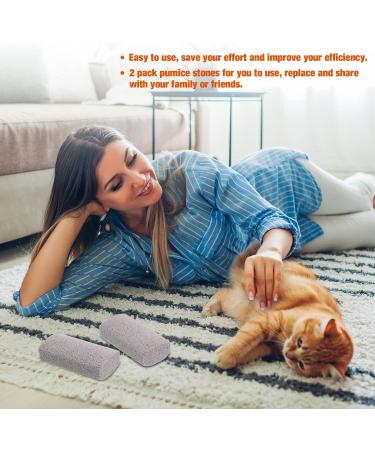 2-Piece Pet Hair Removal Tool | Bimsstein Foot Care & Corneal Remover | Easy Clean Carpet Couch & Furniture - 4 Inches - Buy Online on GoSupps.com