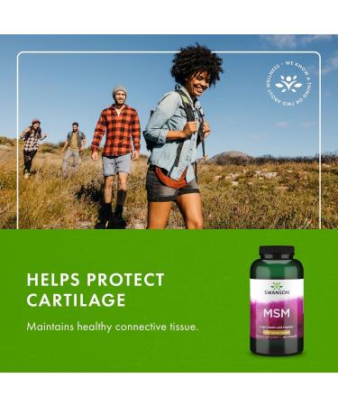 Swanson MSM - Essential Minerals Promoting Mobility & Joint Health Support - Helps to Maintain Connective Tissue Health Including Cartilage, Collagen, & Hair - (240 Capsules, 1000mg Each) 2 Pack - Buy Online on GoSupps.com