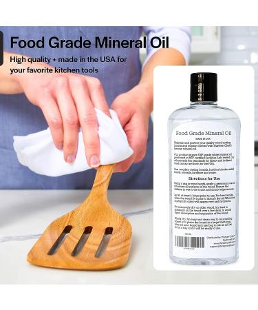 Thirteen Chefs Cutting Board Oil - Food Grade Mineral Oil for Cutting Boards & Countertops - 8 Fl Oz - Made in USA - Buy Online on GoSupps.com