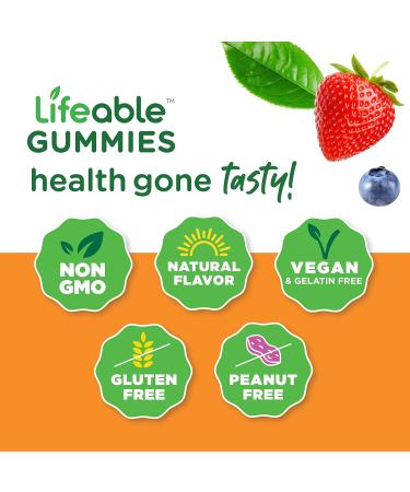 Lifeable B Complex Kids + Phosphatidylserine (PS) Kids Gummies Bundle - Great Tasting Vitamin Supplement Gluten Free GMO Free Chewable Gummy - Buy Online on GoSupps.com