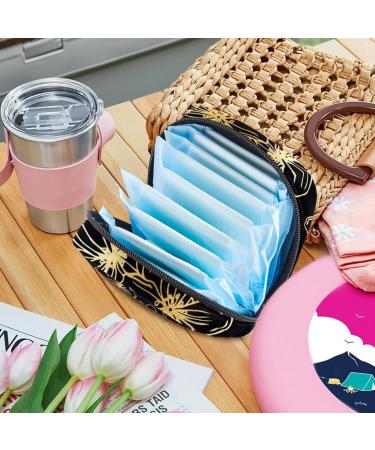 MUOOUM Gold Cherry Blossom Sanitary Napkin Storage Bag Menstrual Pad Bag Portable Menstrual Cup Pouch with Zipper for Teen Girls Women Ladies Multi-colored 9 - Buy Online on GoSupps.com