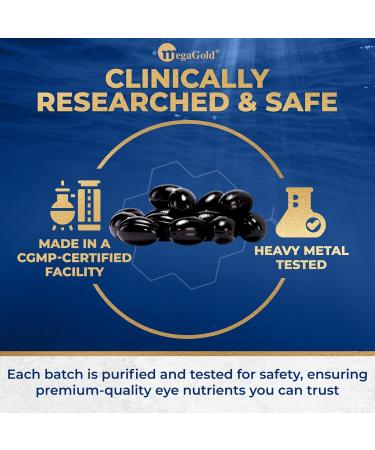 MegaGold Macular Support Advanced Formula - Eye Supplements for Vision & Macular Health*, Contains Lutein & Zeaxanthin, Vitamins C & E, Zinc, and Astaxanthin, for Seniors & Adults - 60 Count Softgels - Buy Online on GoSupps.com