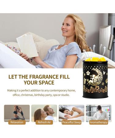 Electric Metal Wax Warmer - Stylish Home Office Decor & Unique Gifts (Moon/Flower Fairy Design) - Buy Online on GoSupps.com