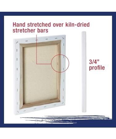 U.S. Art Supply Professional Quality Stretched Canvas Pack of 5 - 5x7, 8x10, 11x14, 14x18, 18x24 Inches - 12-Ounce Primed 100% Cotton - Painting Acrylic Pouring Oil Rectangle - Buy Online on GoSupps.com