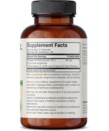 Futurebiotics Longjack Tongkat Ali Extra Strength - Energy & Stamina Support Non-GMO 90 Vegetarian Capsules - Buy Online on GoSupps.com