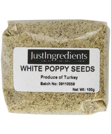 JustIngredients Essential White Poppy Seeds 100g - Pack of 5