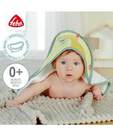 Fehn Badecake Baby Dino - Terry Baby Poncho & Rattle Socks Set for Kids | Cute Baby Dragon Bath Towel & Fun Socks Bundle - Buy Online on GoSupps.com
