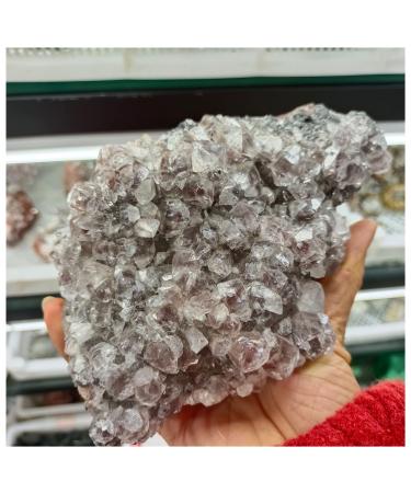 Natural Crystal Rough Crystal Cluster Amazing Natural Fisheye Calcite Quartz Crystal Ore Specimen Gem Home Degaussing Decoration Gift (Size : 700-800g)