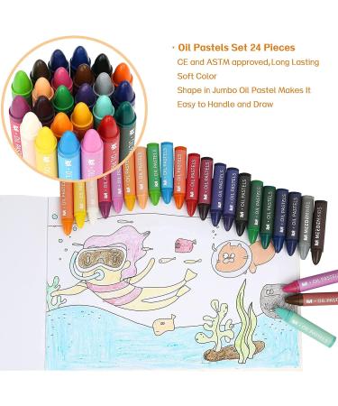 MEEDEN Kids Drawing Set - Wood Case Artist Painting Set for Boys & Girls, Includes Silky Crayons, Oil Pastels, Water-based Pencils, Dry Erase Markers, and Paint Pad White Board - Buy Online on GoSupps.com