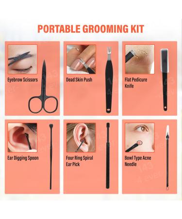 Nail Clippers Gifts For Men Women & Travel Essentials. Manicure Set With Nail Files Nail Scissors Cuticle Remover Nail Kit. Nail Clippers For Tick Nails & Pedicure Sets For Feet. 18pc Nail Set. - Buy Online on GoSupps.com