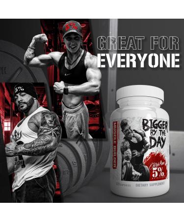 5% Nutrition Rich Piana BiggerByTheDay | Anabolic Muscle Builder, Hardcore Mass Gainer | Turkesterone, HICA, Epicatechin, Leucine | 120 Capsules (30 Servings) - Buy Online on GoSupps.com
