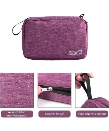 Cooja Wash Bag Hanging Toiletry Bag for Women - Makeup Travel Washbag with Hook & Handle + 2 Drawstring Bags - Violet - Buy Online on GoSupps.com