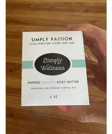 PASSION Whipped Body Butter with Frankincense & Mint - Large 6 oz Glass Jar | 100% Natural | Revives Aging Skin, Relieves Eczema, Psoriasis & Scars - Buy Online on GoSupps.com