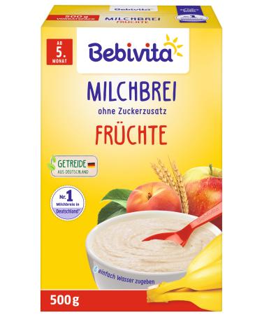 Bebivita milk porridge without added sugar milk porridge fruit (4x500g) Da11301 Mb Fruits 500g New milk porridge fruit - Buy Online on GoSupps.com