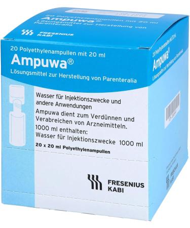 Ampuwa Water for Injection 400 ml - Premium Polyethylene Ampoules for International Shipping - Buy Online on GoSupps.com